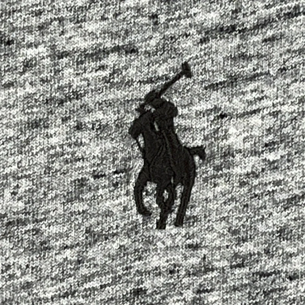 Polo Ralph Lauren T-Shirt Mens L Grey Heather Marl Pony Logo Casual Essential